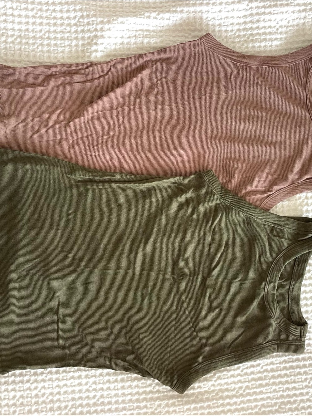 a new day Ribbed Crewneck Top in Olive Brown - Picture 2 of 4